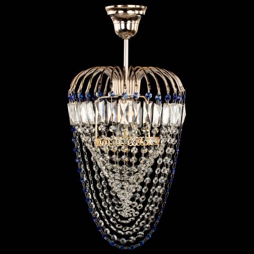 Люстра Малинка Водоворот синяя в Новосибирске Гусь Хрустальный