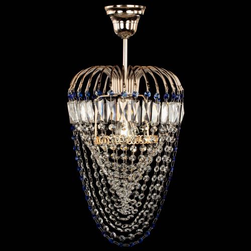 Люстра Малинка Водоворот синяя в Новосибирске Гусь Хрустальный