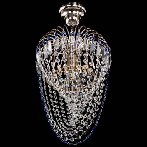 Люстра Малинка Водоворот синяя в Новосибирске Гусь Хрустальный