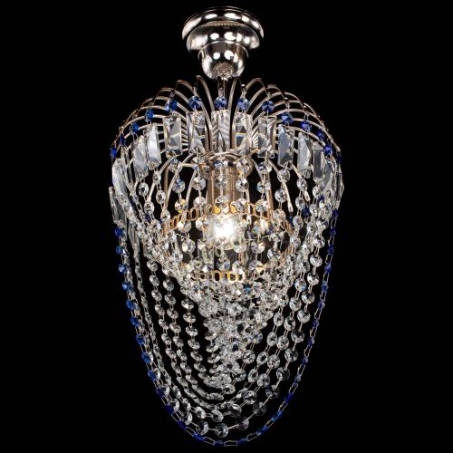 Люстра Малинка Водоворот синяя в Новосибирске Гусь Хрустальный