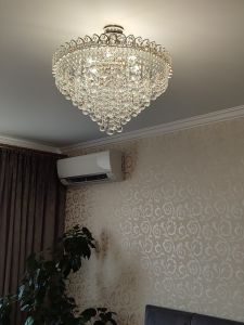 Люстра Капель Лепесток Шар  30мм с подвесом в Новосибирске отзыв и фото покупателя