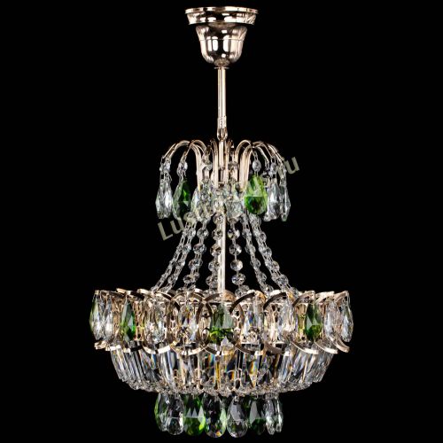 Люстра Ника 1 лампа зеленая в Новосибирске Гусь Хрустальный