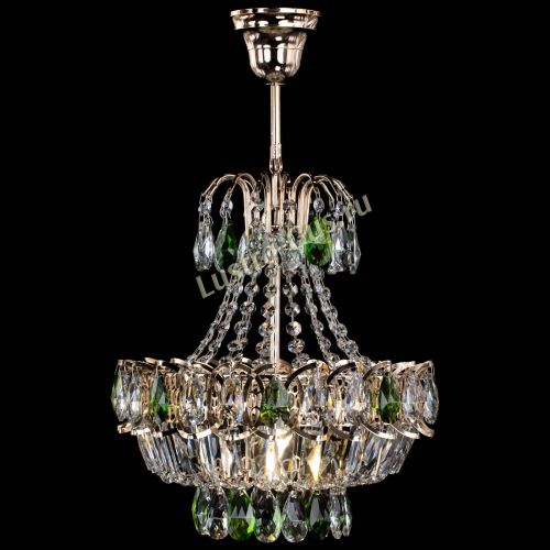 Люстра Ника 1 лампа зеленая в Новосибирске Гусь Хрустальный