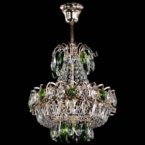 Люстра Ника 1 лампа зеленая в Новосибирске Гусь Хрустальный