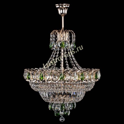 Люстра Ника подвесная Зеленая в Новосибирске Гусь Хрустальный