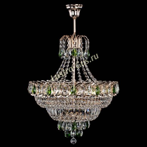 Люстра Ника подвесная Зеленая в Новосибирске Гусь Хрустальный