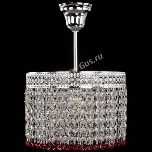 Люстра Венеция Капель №1 с подвесом Красная в Новосибирске Гусь Хрустальный