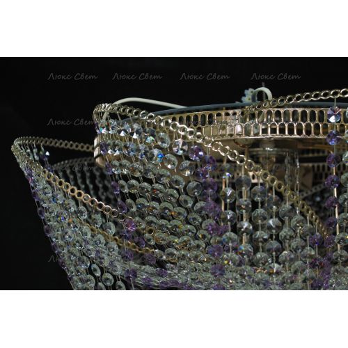 Люстра Космос № 2 фиолетовая в Новосибирске Гусь Хрустальный