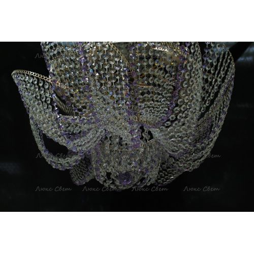 Люстра Космос № 2 фиолетовая в Новосибирске Гусь Хрустальный