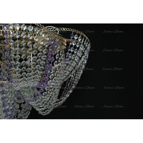 Люстра Космос № 2 фиолетовая в Новосибирске Гусь Хрустальный