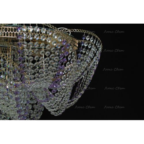 Люстра Космос № 2 фиолетовая в Новосибирске Гусь Хрустальный