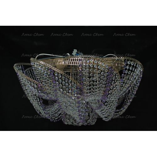 Люстра Космос № 2 фиолетовая в Новосибирске Гусь Хрустальный