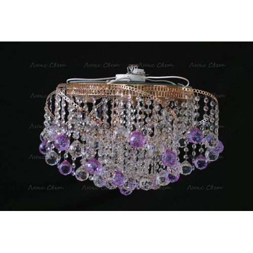 Люстра Космос шар 40 мм фиолетовая в Новосибирске Гусь Хрустальный