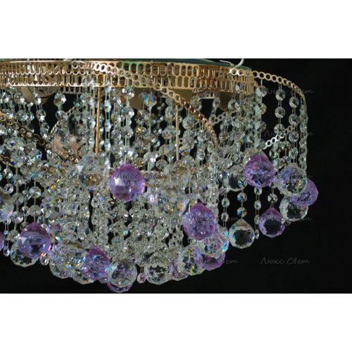 Люстра Космос шар 40 мм фиолетовая в Новосибирске Гусь Хрустальный