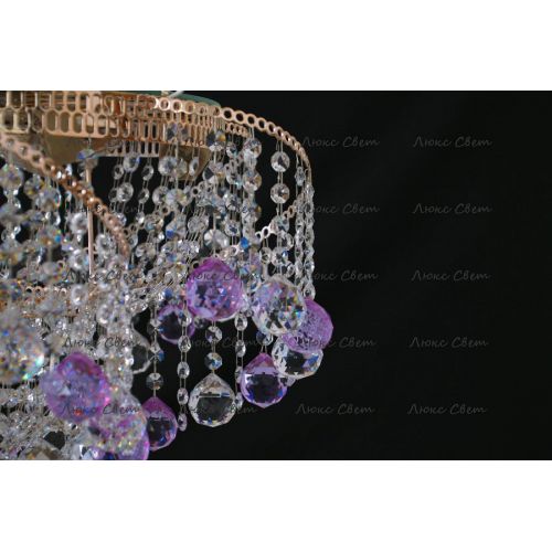 Люстра Космос шар 40 мм фиолетовая в Новосибирске Гусь Хрустальный