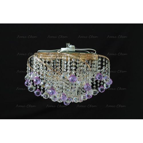 Люстра Космос шар 40 мм фиолетовая в Новосибирске Гусь Хрустальный