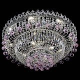 Люстра Хрустальный каскад №3 Шар розовая в Новосибирске