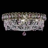 Люстра Хрустальный Каскад Ажур под бронзу Розовая в Новосибирске