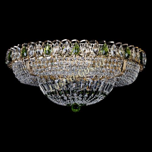 Люстра Кольцо Классика зеленая в Новосибирске Гусь Хрустальный