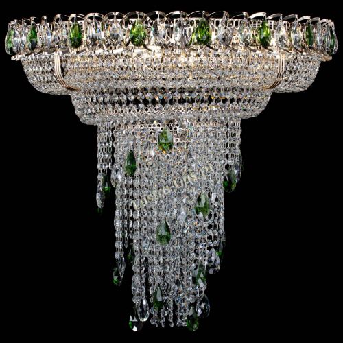 Люстра Кольцо №10 зеленая в Новосибирске Гусь Хрустальный