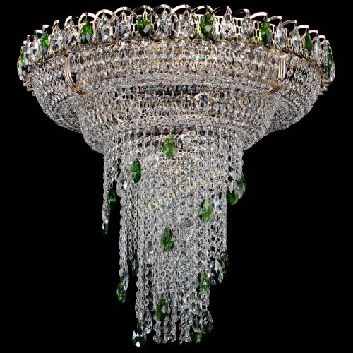 Люстра Кольцо №10 зеленая в Новосибирске Гусь Хрустальный