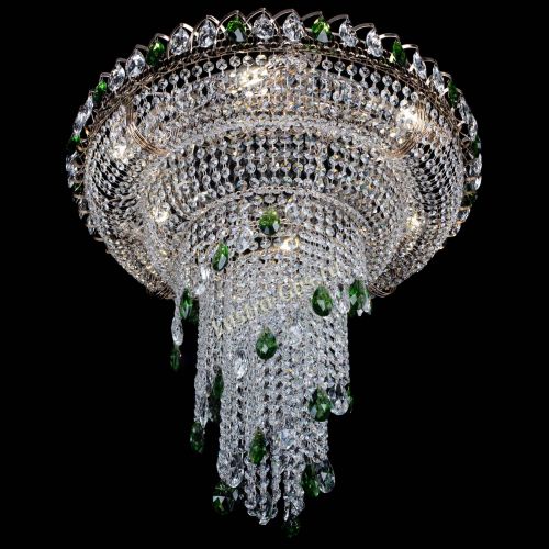 Люстра Кольцо №10 зеленая в Новосибирске Гусь Хрустальный