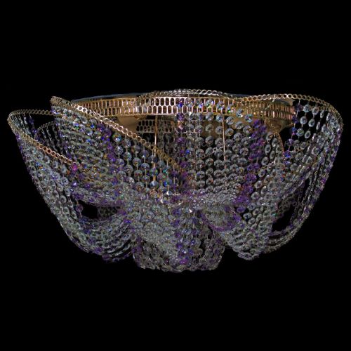 Люстра Космос № 2 фиолетовая в Новосибирске Гусь Хрустальный