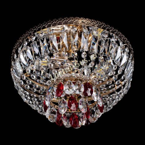 Люстра Милан Астра №3 красная в Новосибирске Гусь Хрустальный