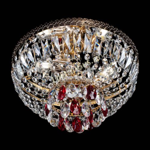 Люстра Милан Астра №3 красная в Новосибирске Гусь Хрустальный