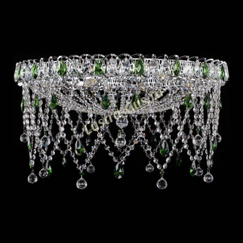 Люстра Паутинка зеленая в Новосибирске Гусь Хрустальный