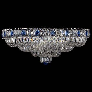  Люстра Тройное Кольцо пластинка синяя