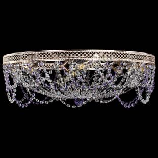 Люстра потолочная Венеция Ажур фиолетовая