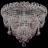 Люстра Водопад Софья розовая в Новосибирске