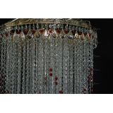 Люстра Вьюга длинная красная в Новосибирске